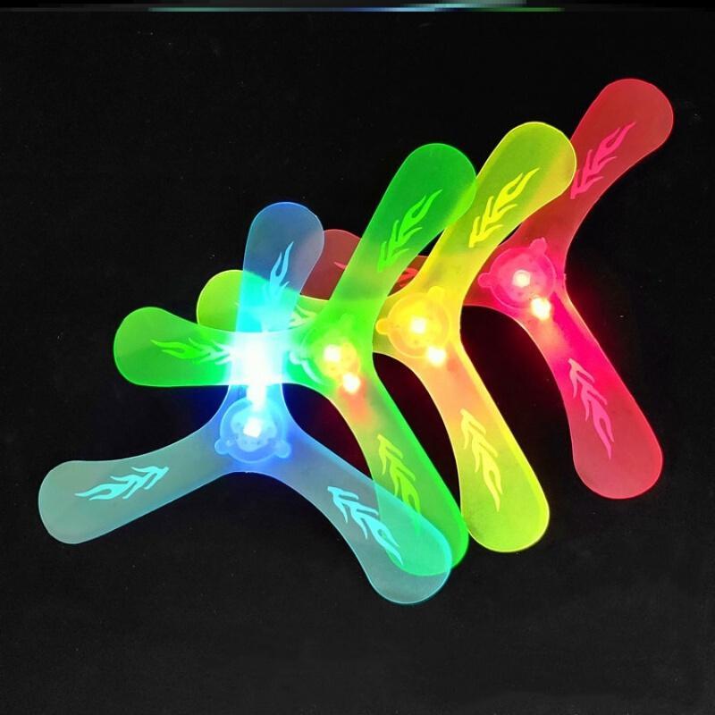 飞去来器回旋镖幻影夜光发光回旋飞镖儿童户外运动玩具软体飞盘
