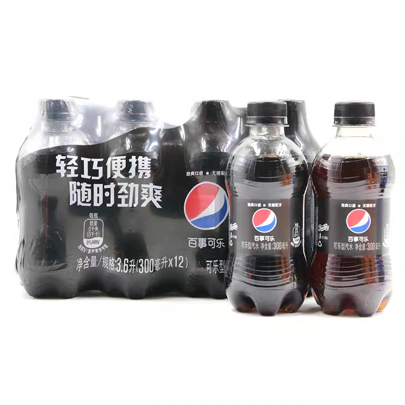百事无糖可乐PET300ml*12