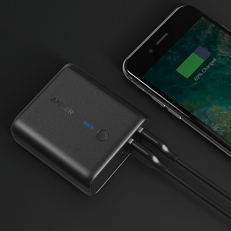 Anker超级充移动电源&充电器二合一(黑色)5000mAh 适用于苹果充电器 出门更省心