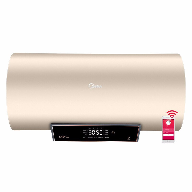美的(Midea) 60升变频速热电热水器 3200W变频速热 F60-32DH1(HEY) 芙蓉金热水器