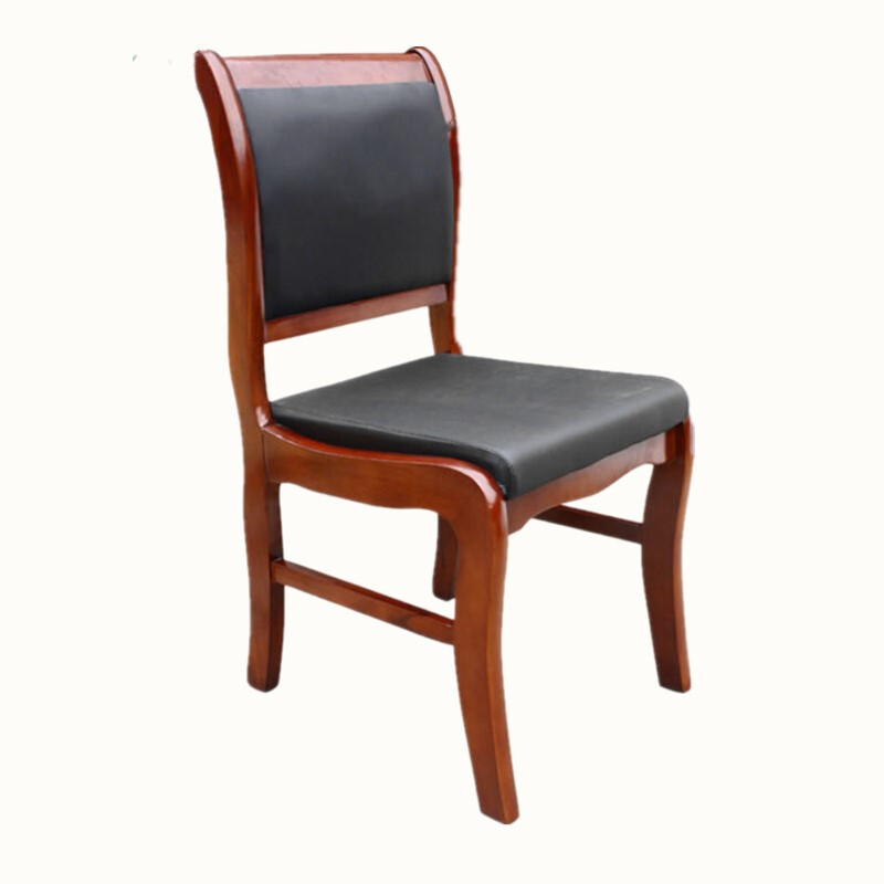 一利会议室椅子四脚实木办公椅靠背椅麻将固定棋牌简约凳子椅子单个装