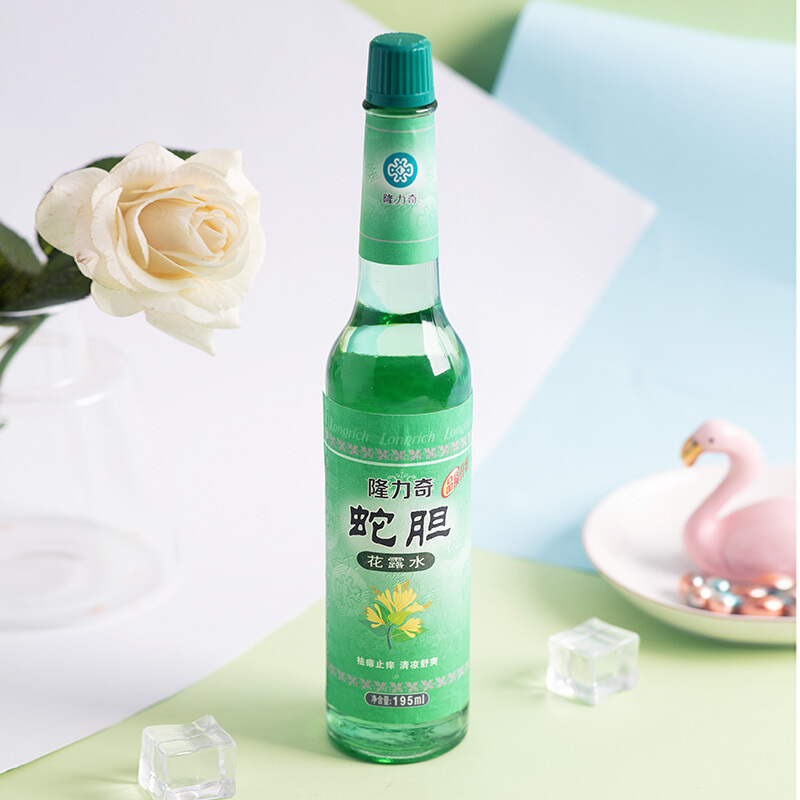 隆力奇花露水玻璃瓶195ml套装蛇胆花露水2驱蚊花露水1祛痱止痒
