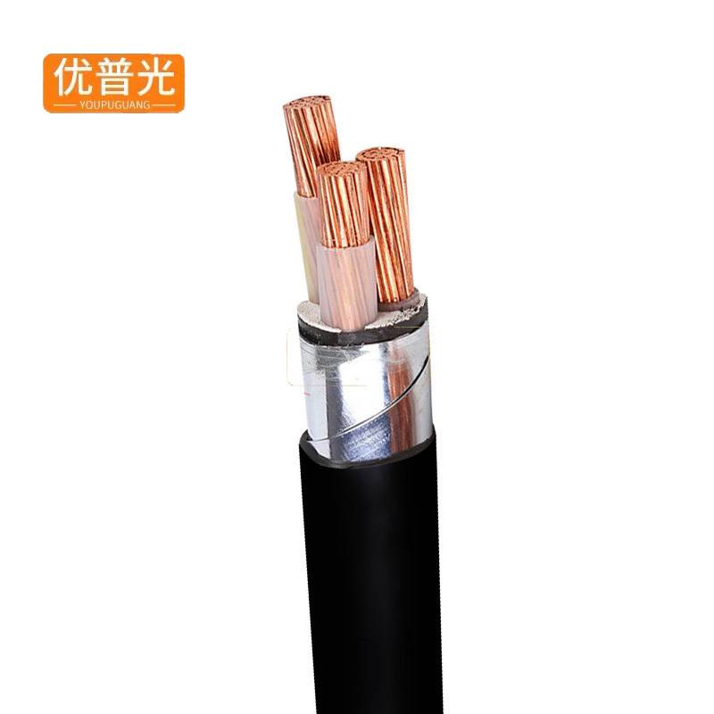 优普光钢带铠装铜芯阻燃低压电缆YJV22-0.6/1KV-4*4/米高清大图