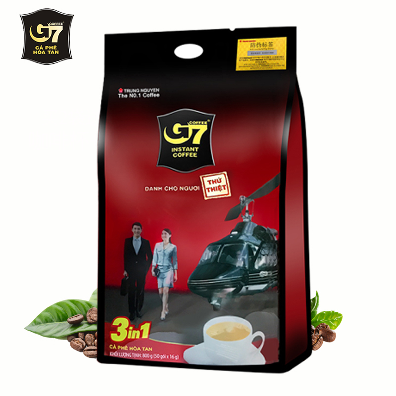 越南原装进口 中原G7咖啡原味100条 越文版三合一速溶咖啡粉1600克 办公冲调饮品学生熬夜高清大图