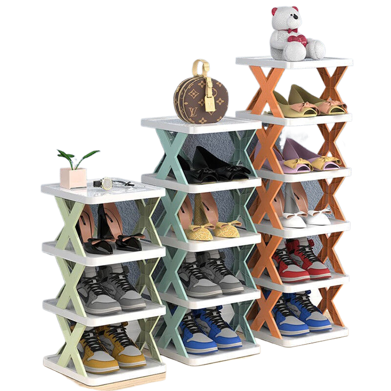 鞋架家用门口多层简易小窄塑料鞋柜收纳儿童鞋架子宿舍小型省空层高清大图
