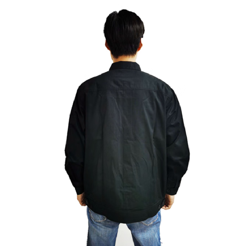 御林铁卫 黑色长袖工作服套装(S-5XL) YL-6171 套高清大图