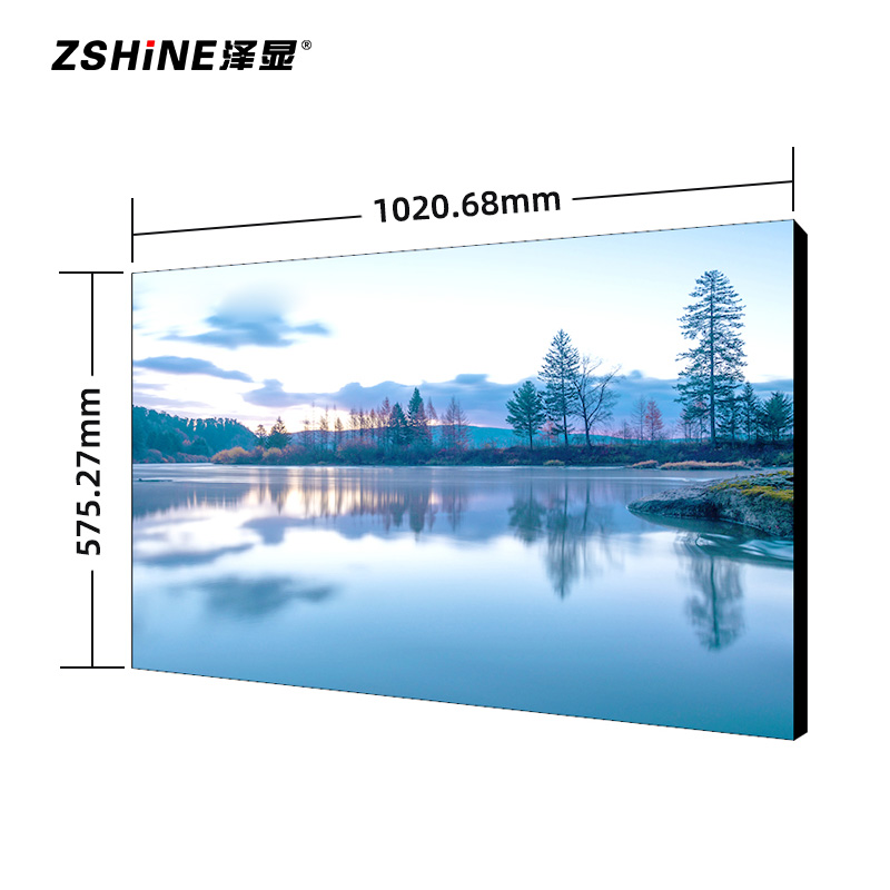 泽显 46英寸1.8mm液晶拼接屏单台壁挂套装广告宣传展示视频直播会议培训LC-B46TL10高清大图