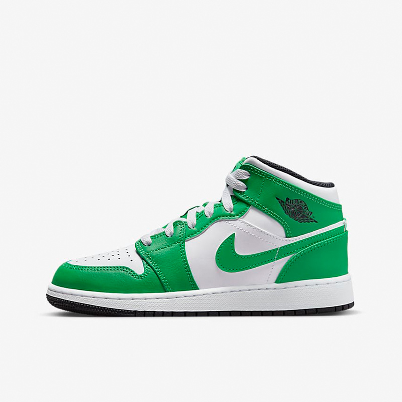 耐克女鞋jordan 1 aj1白绿中帮大童鞋休闲运动鞋篮球鞋dq8423-301