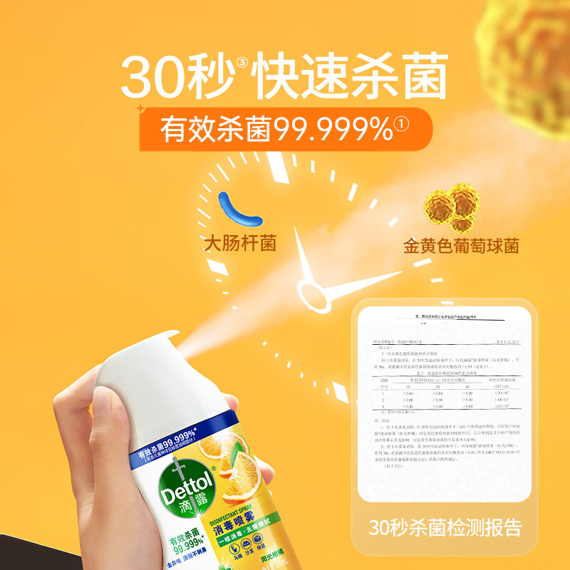 滴露消毒喷雾200ml阳光柑橘高清大图