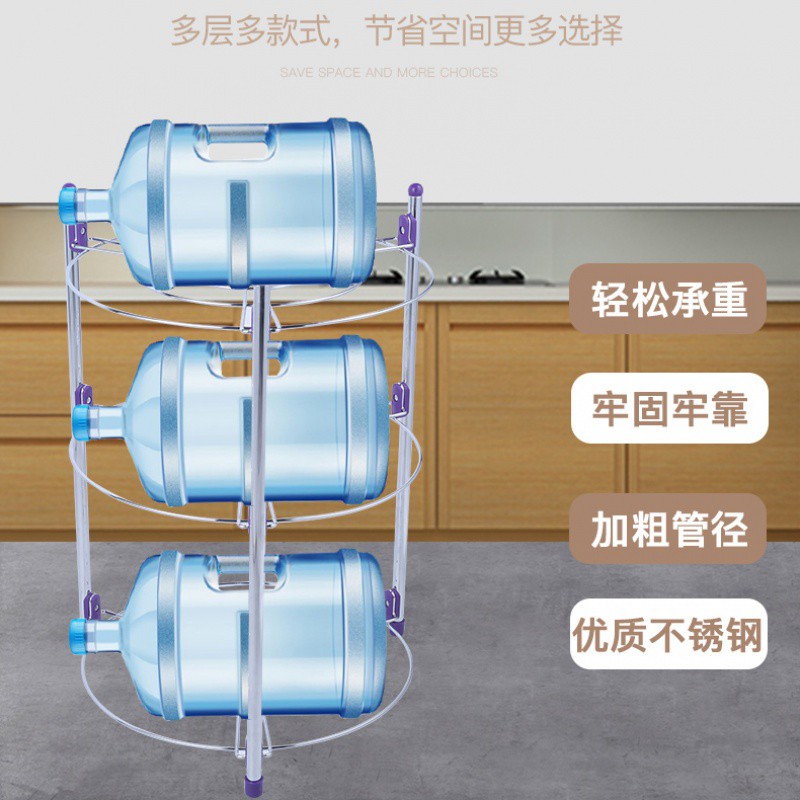 不锈钢厨房置物架落地多层三角收纳锅架转角架家用微波炉放锅架子收纳层架 三维工匠高清大图