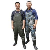 下水裤水库雨裤带雨鞋迈高登衣服水鞋半身连体水裤男叉抓鱼全身加厚