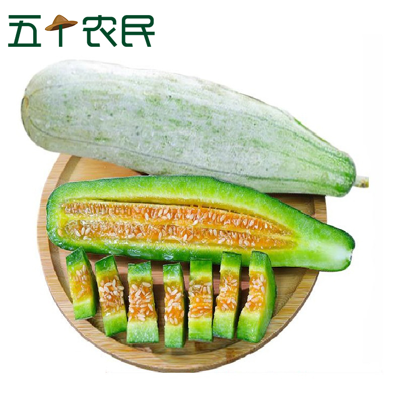 [五个农民]羊角蜜甜瓜 4.5-5斤普通装农家种植新鲜皮薄多汁脆甜爽口