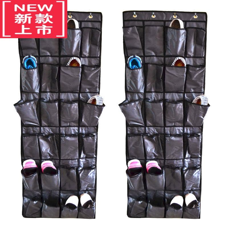 可莉允大容量门后拖鞋挂袋鞋子收纳袋挂袋器墙挂式玩具杂物储物袋鞋袋图片