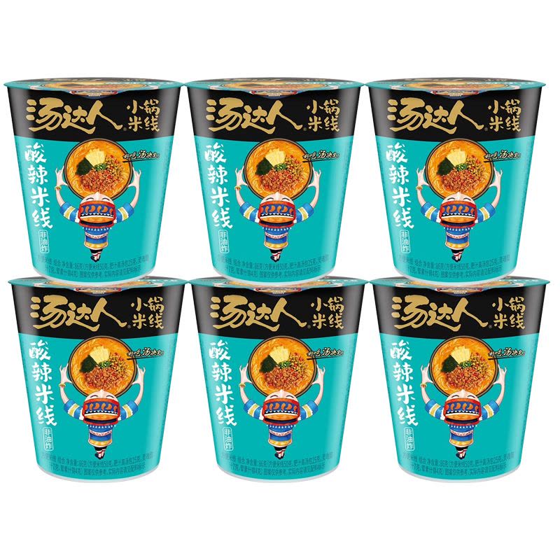 统一 汤达人 酸辣米线86g*6杯装 方便粉丝图片