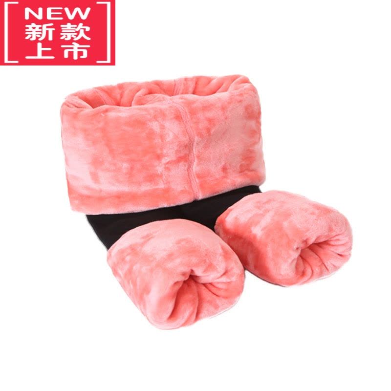 可莉允女童黑色打底裤加绒加厚冬季一体绒外穿踩脚女宝宝保暖小女孩棉裤保暖裤图片