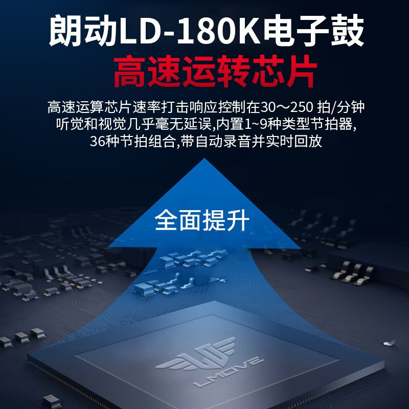 朗动 (LMOVE) 电子鼓LD-180K5鼓4镲升级演奏款电子鼓电鼓便携儿童练习演出爵士鼓通用架子鼓+配件+镲片+音箱