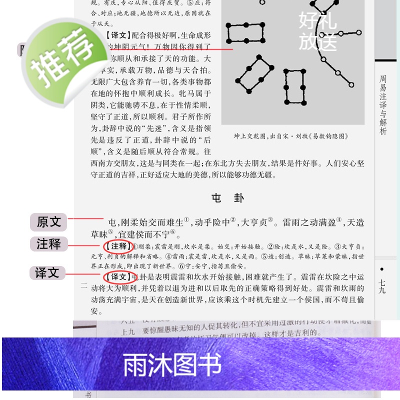 [官方正版]图解周易易经全书正版原版八卦入门书 译注注释白话文白对照全注全译易经的奥秘 中国哲学经典高清大图