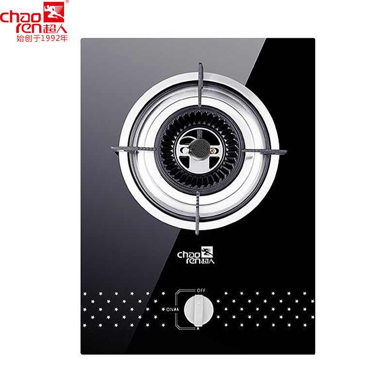 超人(chaoren) 燃气灶 JZY-618.1-B629A 防爆钢化玻璃面板 单灶 液化气高清大图
