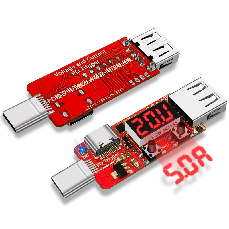 USB_PD3.0协议快充器数显电压表电流表type-c触发检测仪