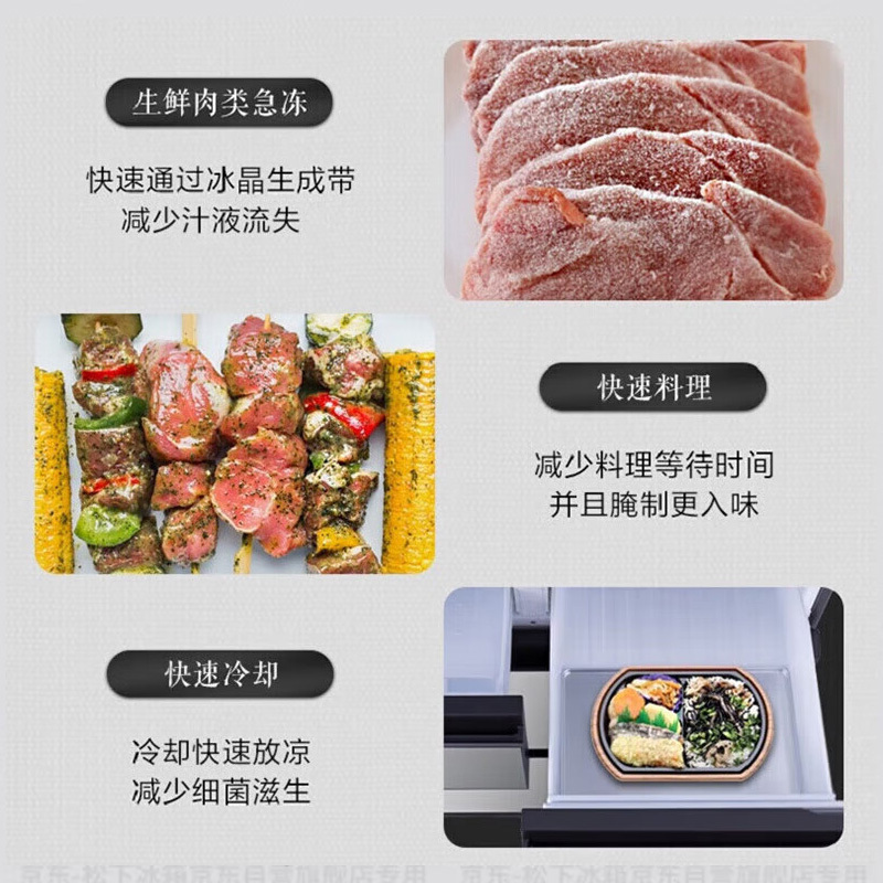 松下(Panasonic)日本进口636升法式多开门冰箱超薄隐嵌入式电冰箱变频 风冷无霜自动制冰NR-F658WX-X5高清大图