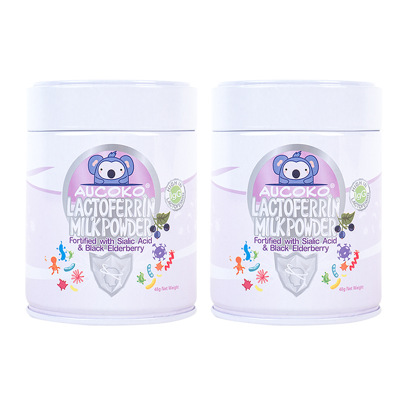 澳洲进口AUCOKO尤可可高含量52倍乳铁蛋白粉紫晶版48g/罐装 儿童免疫营养乳清蛋白粉高清大图