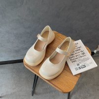 单鞋女夏外穿2021年新款粗跟中跟漆皮鞋欧美百搭一字带玛丽珍女鞋