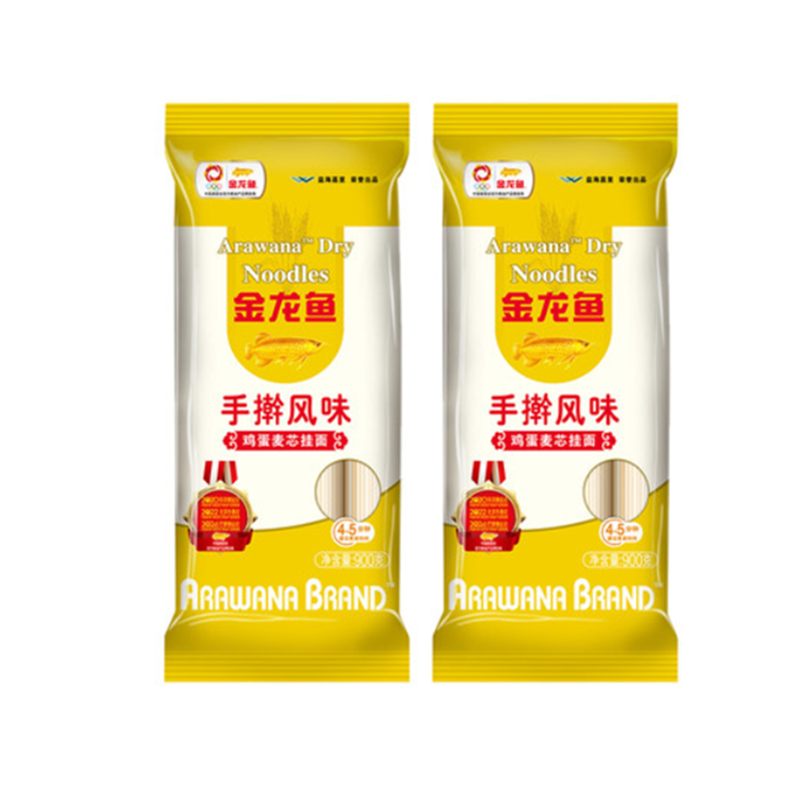 金龙鱼 手擀风味鸡蛋麦芯挂面900g*2袋 新老包装随机发货