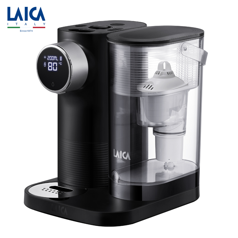 莱卡(LAICA)净水器KE9401黑色意大利进口滤芯过滤一体即热式直饮机办公室饮水机滤水壶净饮机 家用泡奶机