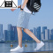 希杰狮王2023浅色牛仔短裤男士夏季薄款潮牌修身休闲男装外穿五分裤子中裤