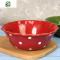 创意波点陶瓷餐具碗碟散件套装 碟西餐餐具韩式菜盘家用盘子 FENGHOU 红色波浪碗
