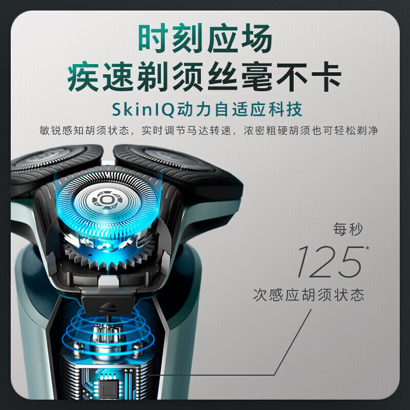 飞利浦(PHILIPS)电动剃须刀 刮胡刀电动胡须刀蜂巢5系pro干湿双剃全身水洗多效理容男士剃须刀SU5799/06高清大图