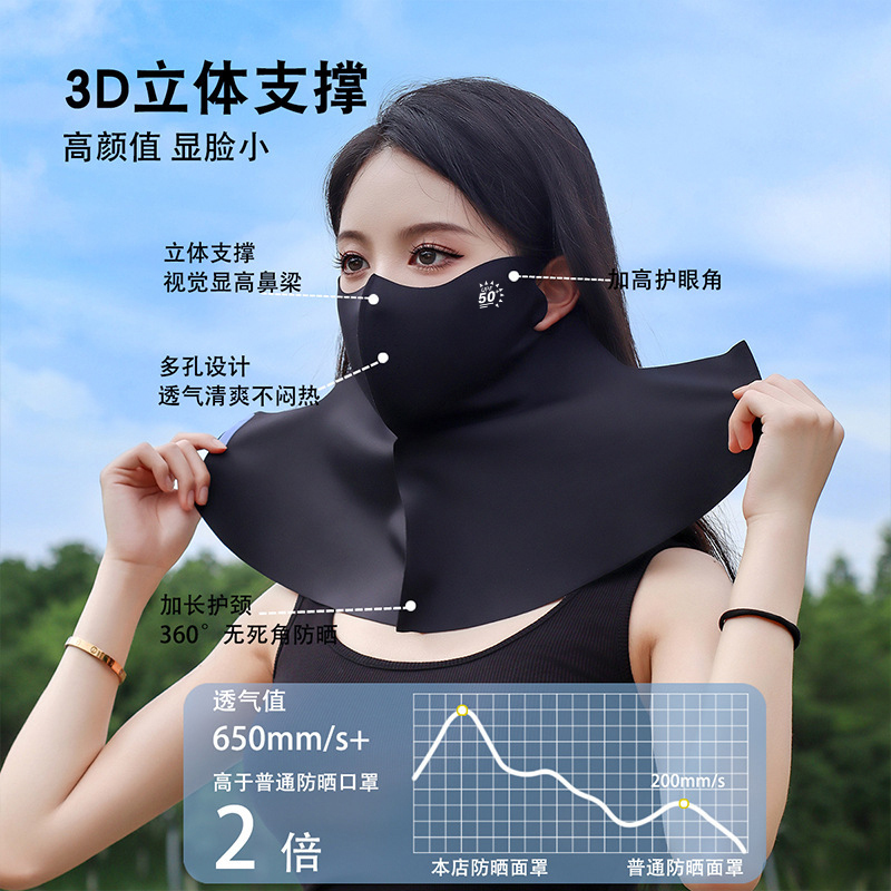 Bonnie&Toni 高颜值防晒口罩遮脖子面罩夏季防紫外线护颈一体面罩