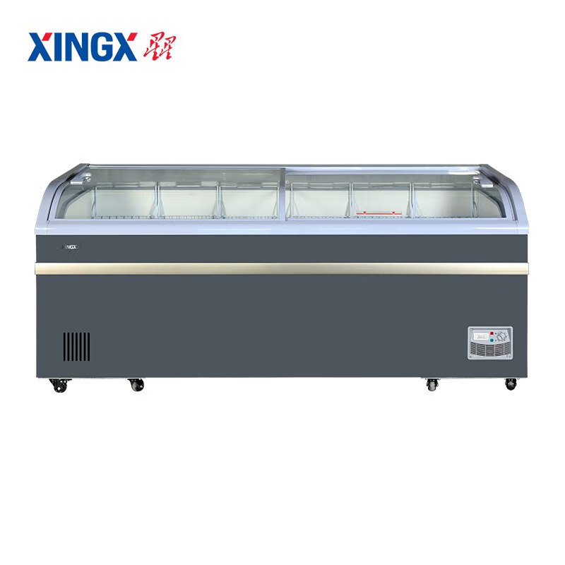 星星(XINGX)700升冰柜商用卧式展示柜岛柜冷藏保鲜冷冻超市卖场雪糕圆弧面组合柜SD/SC-708BYE