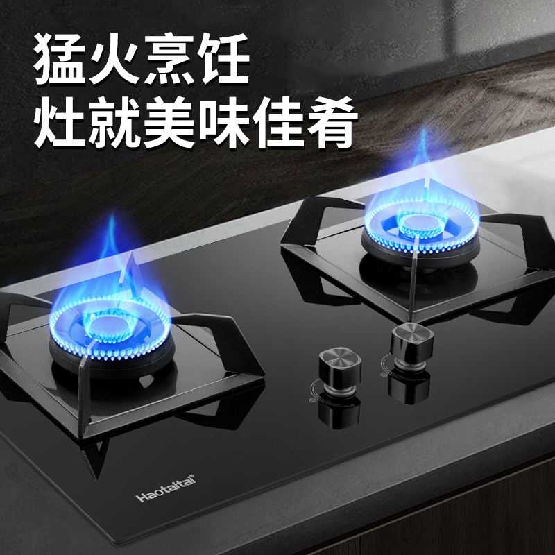 Haotaitai用心爱好太太燃气灶双灶家用嵌入式天然气炉灶台液化气台式 2192A燃气灶5.0kw大火-天然气
