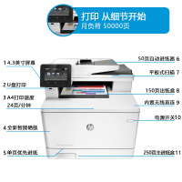 惠普HP M377DW 彩色激光多功能打印一体机A4 打印复印扫描 自动双面 无线wifi手机连接 双面扫描 办公室商用工作组 套餐五