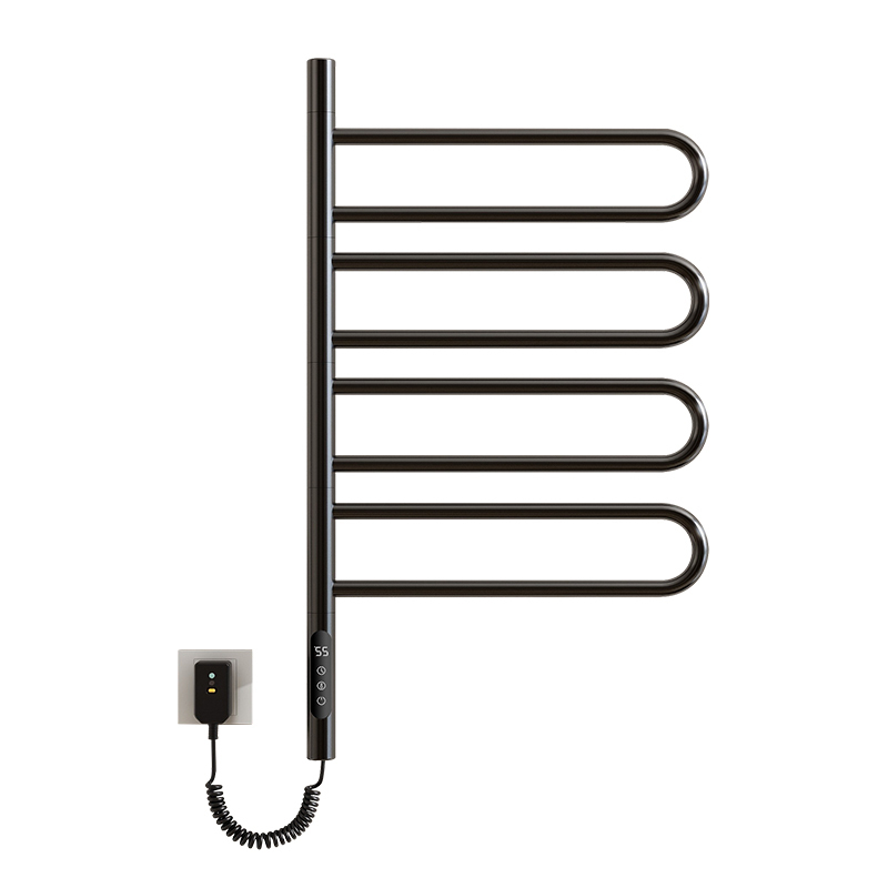 SIOYIE德国品牌智能电热毛巾架烘干除湿浴室可旋转抑菌防水防潮浴巾架G65【左右旋转-U型扁管】