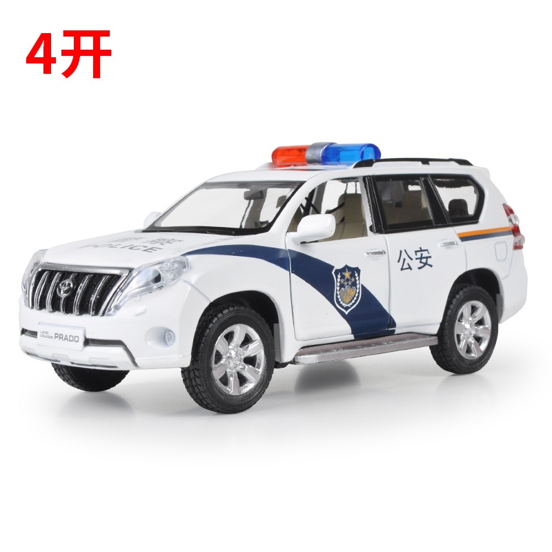 仿真丰田霸道合金小汽车模型普拉多汉兰达车模警车回力儿童玩具车 汉兰达6开-盒装[深红]高清大图