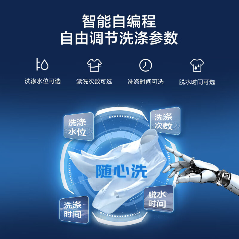 海尔(Haier)10公斤 大容量 全自动 家用 波轮洗衣机 自编程 桶自洁 EB100Z109