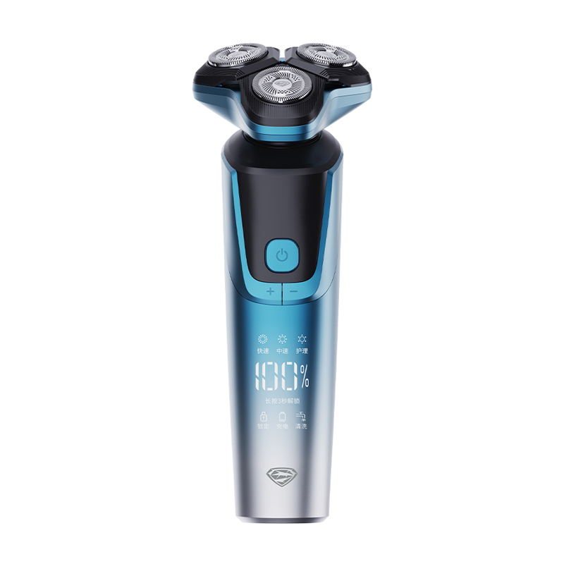 超人 三头剃须刀 HS379渐变蓝高清大图