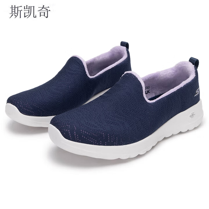 斯凯奇女款休闲健步鞋加绒124676/NVLV-10双高清大图