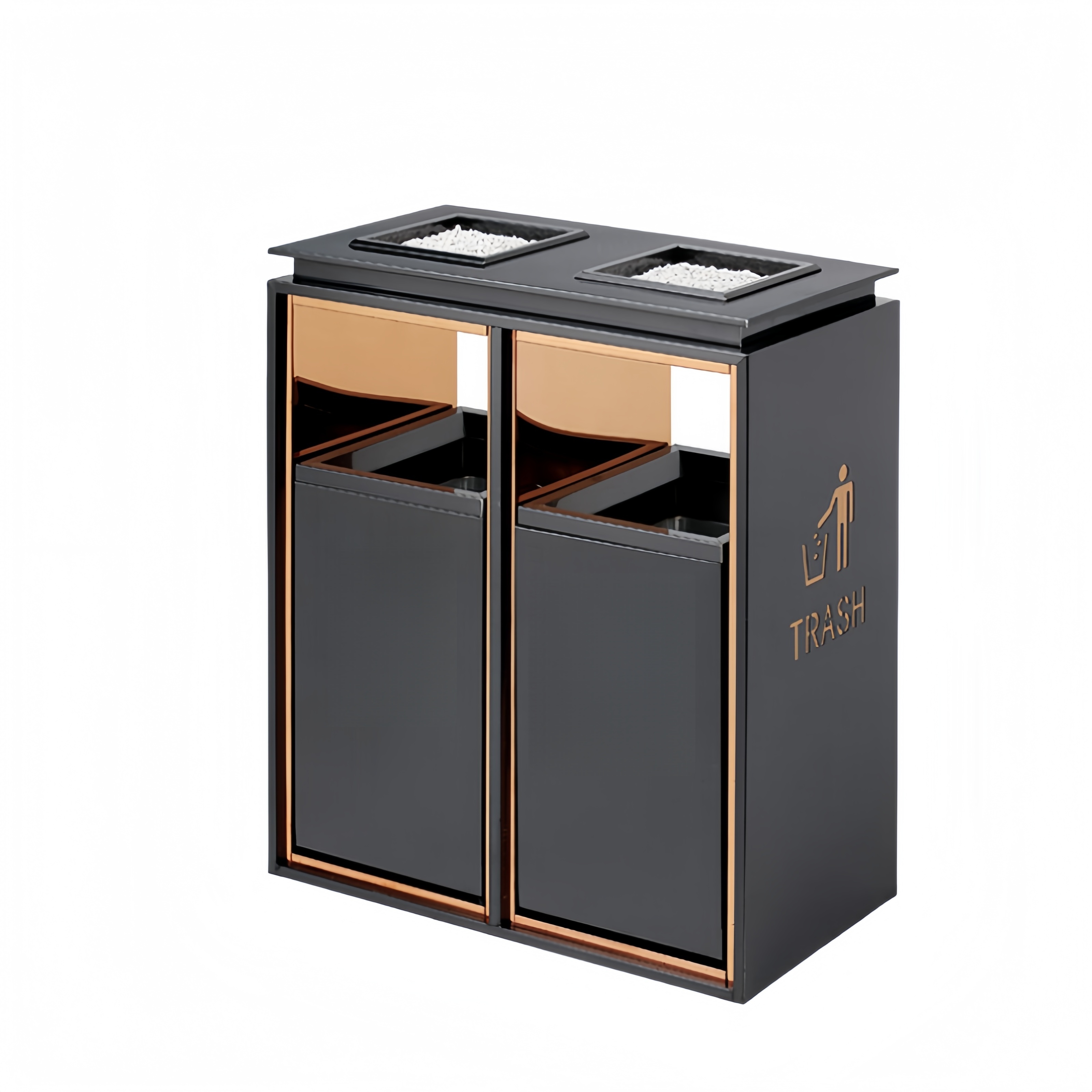 凡礼格禁烟灭烟垃圾桶 双桶灭烟66*33*76cm