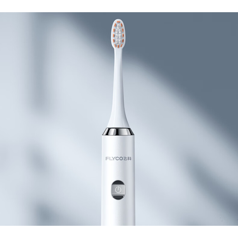 飞科(FLYCO) 电动牙刷 成人全自动智能声波软毛护龈深层清洁 FT7205 白色