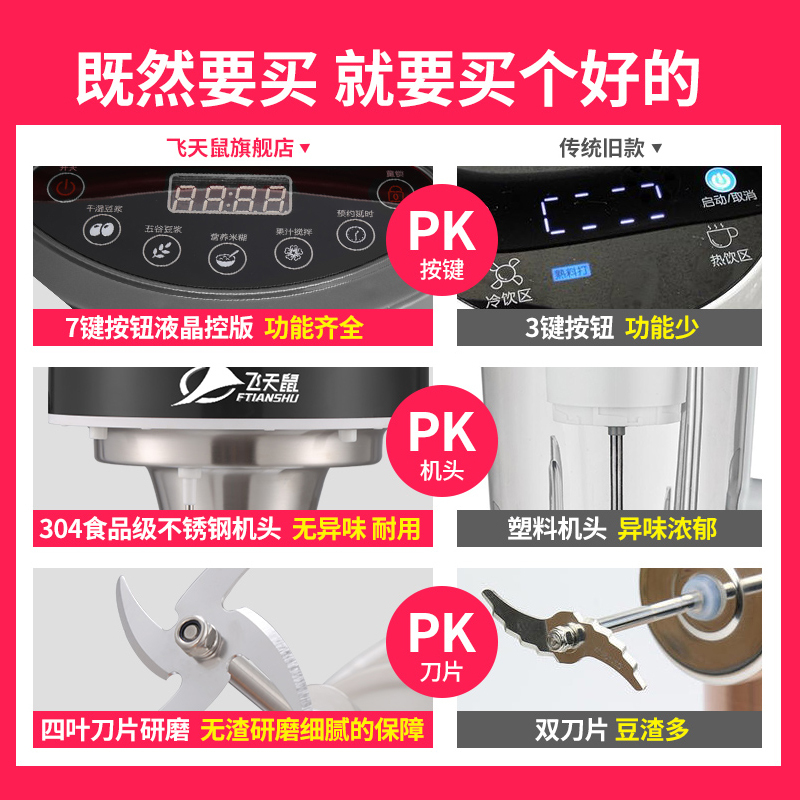 飞天鼠商用10L豆浆机大容量全自动现磨无渣免滤大型早餐店加热打浆机