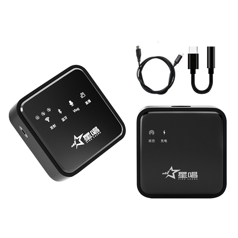 星唱v5一拖二无线领夹式麦克风手机录音设备主播直播带货专业级相机