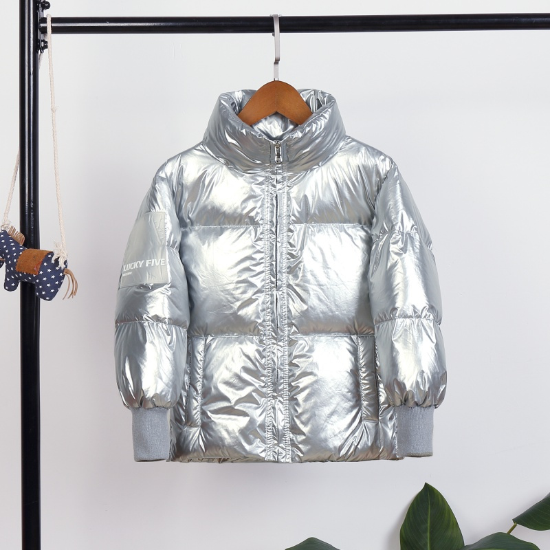 亮面儿童羽绒服品牌正品男童女童洋气2020新款加厚宝宝外套潮