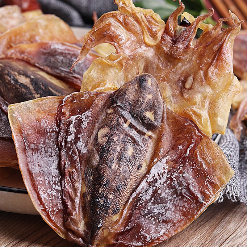 绿帝墨鱼干肉质紧实肥厚体型完整劲道有韧性淡晒入味咸淡适中85g高清大图