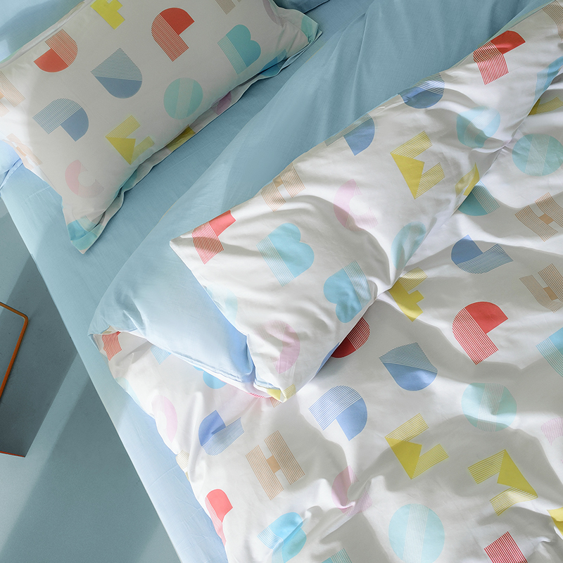 Marie Claire MC全棉套件 奥町 床上四件套 床单 被套 枕套200×230cm!高清大图