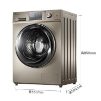 小天鹅（LittleSwan） 10公斤智能变频滚筒洗衣机全自动 家用大容量金色 TG100-1616MDG