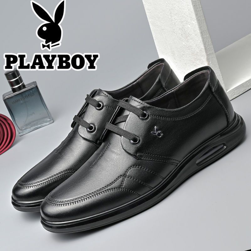 花花公子皮鞋男秋季皮休闲鞋男士韩版潮流百搭皮舒适鞋子