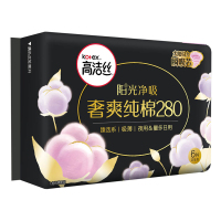 高洁丝(Kotex)臻选系列丝薄纯棉卫生巾夜用280mm6片装